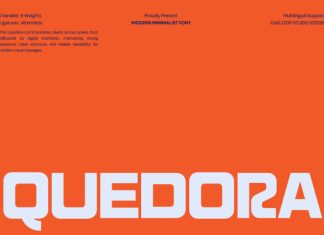 Quedora – Boxy Minimalist Font preview image 1