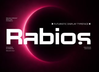 Rabios – Futuristic Display Font preview image 1