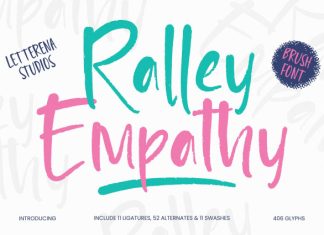 Ralley Empathy – Brush Font preview image 1