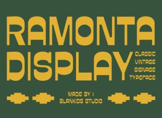Ramonta – Vintage Display Typeface Font preview image 1