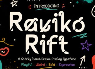 Raviko Rift Quirky Hand Drawn Font preview image 1