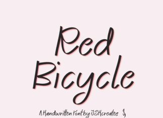 Red Bicycle Font preview image 1