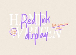 Red Ink | Fun Notebook Scribble Type Font preview image 1