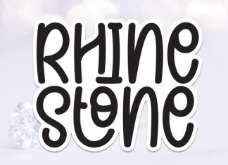 Rhine Stone Font preview image 1