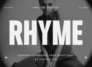 Rhyme – Modern Condensed Sans Serif Font preview image 1