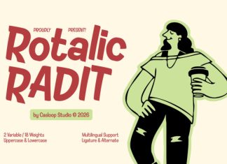 Rotalic Radit – Modern Rotalic Font preview image 1