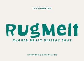 Rugmelt Rugged Messy Display Font preview image 1