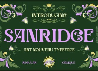 Sanridge – Art Nouveau Typeface Font preview image 1