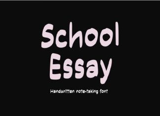 School Essay Font preview image 1