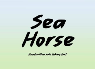 Seahorse Font preview image 1