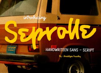 Seprolle – Handwritten Sans Script Font preview image 1
