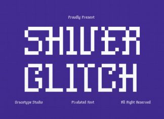 Shiver Glitch Pixelated Font preview image 1