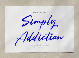 Simply Addiction Brush Handwritten Script Font preview image 1