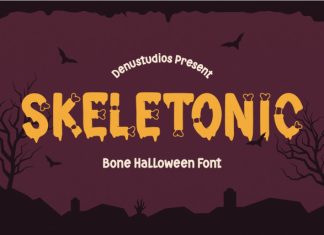 Skeletonic Bone Halloween Font preview image 1