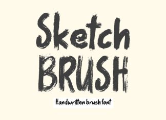 Sketch Brush Font preview image 1