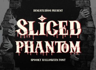 Sliced Phantom Spooky Halloween Font preview image 1