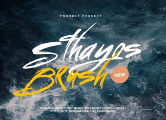 Sthayos – Brush Font preview image 1