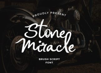 Stone Miracle Calligraphy Brush Style Font preview image 1