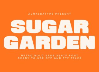 Sugar Garden – Bold Retro Sans Serif Font preview image 1