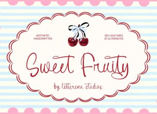 Sweet Fruity – Aesthetic Handwritten Font preview image 1