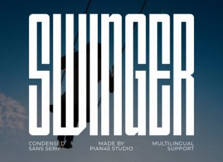 Swinger – Condensed Sans Serif Font preview image 1