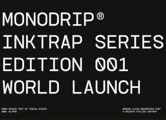TBJ Monodrip Inktrap Monospace Font preview image 1