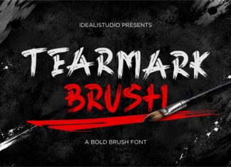 Tearmark Brush – Bold Grunge Brush Font preview image 1