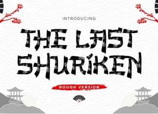 The Last Shuriken – Rough Version Font preview image 1
