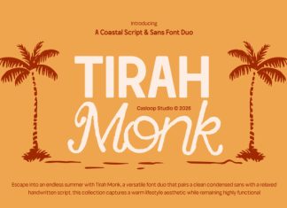 Tirah Monk – Script & Sans Font Duo preview image 1