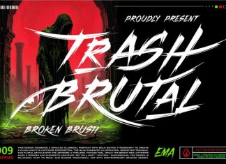 Trash Brutal Font preview image 1