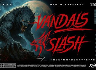 Vandals Slash Font preview image 1