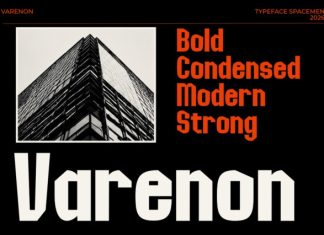 Varenon – Bold Condensed Display Typeface Font preview image 3