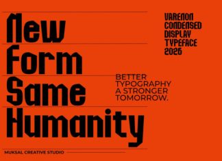 Varenon – Bold Condensed Display Typeface Font preview image 2