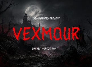 Vexmour – Gothic Horror Font preview image 1