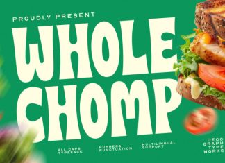 WHOLE CHOMP – Bold Display Font preview image 1