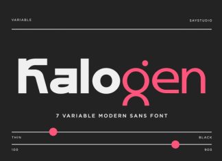 kalogen – 7 Variable Modern Sans Font preview image 1