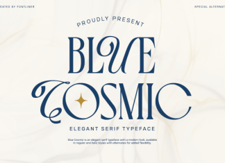 Blue Cosmic Font preview image 1