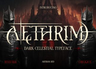Aethrim – Dark Fantasy Serif Font preview image 1