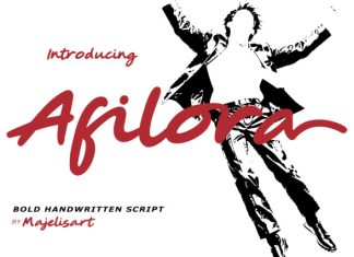 Afilora – Handwritten script Font preview image 1