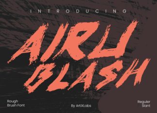 Airu Blash Brush Rough Font preview image 1