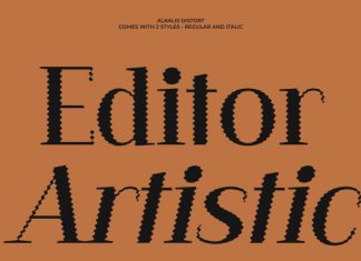 Alkalis Distort Font preview image 2