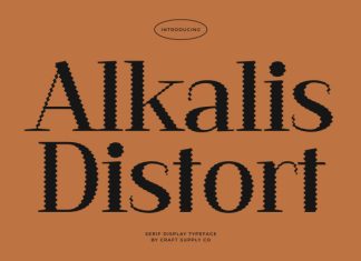 Alkalis Distort Font preview image 1