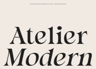 Alvinus Distort Font preview image 2