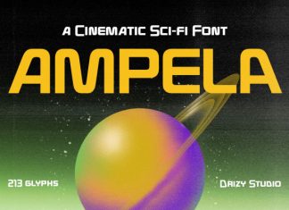 Ampela – Cinematic Sci-Fi Font preview image 1
