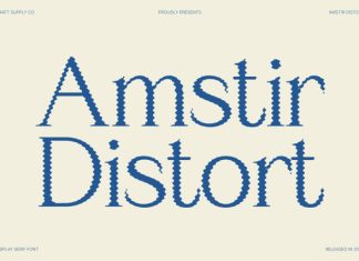 Amstir Distort Font preview image 1