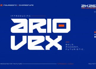 Ariovex Futuristic Display Font preview image 1