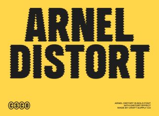 Arnel Distort Font preview image 1