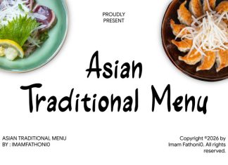 Asian Traditional Menu Font preview image 1