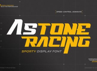 Astone Racing Display Font preview image 1