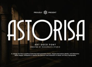 Astorisa – Art Deco Sans Serif Font preview image 1